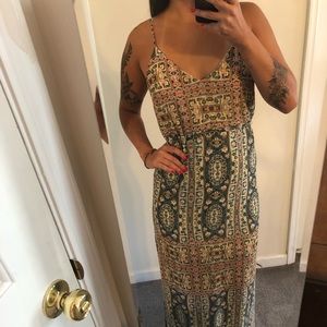 Boho hippy print long maxi dress